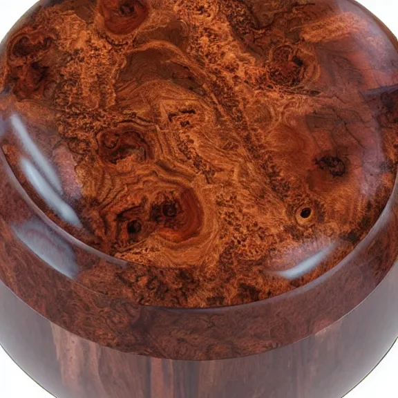 Prompt: mahogany hardwood burl, fisheye lens, photo realistic, 8k, highly detailed,