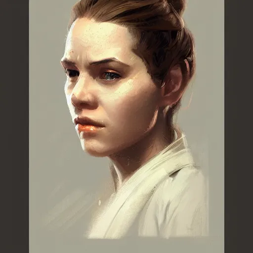 Image similar to portrait of a woman by greg rutkowski, leia organa, star wars expanded universe, she is about 2 0 years old, highly detailed portrait, digital painting, artstation, concept art, smooth, sharp foccus ilustration, artstation hq