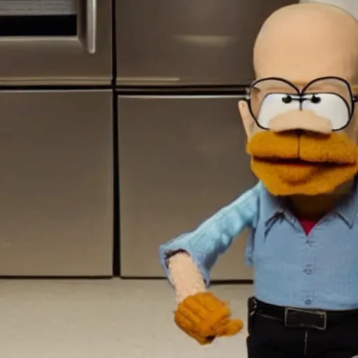 Image similar to walter white as a muppet