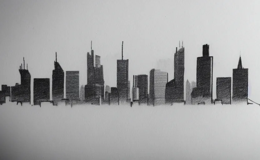 Image similar to minimalist pencil sketch of frankfurt skyline