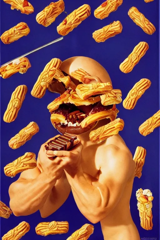 Image similar to saturn devouring a snickers