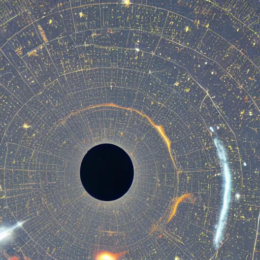 Image similar to black hole from the international space station