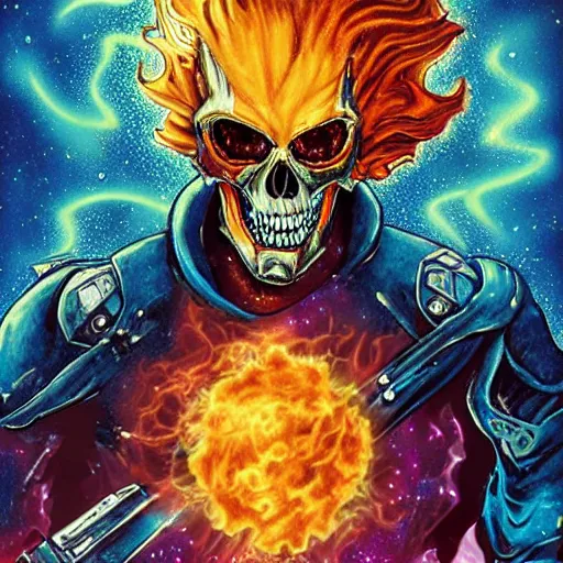 Image similar to cosmic ghost rider
