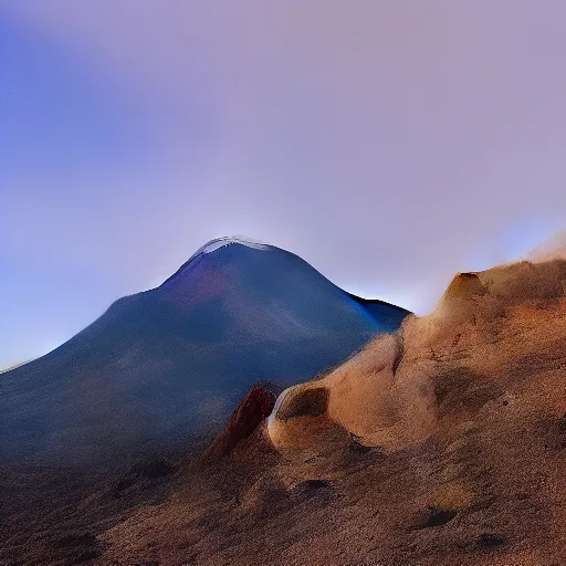 Image similar to johnny depp visiting the Teide in Tenerife