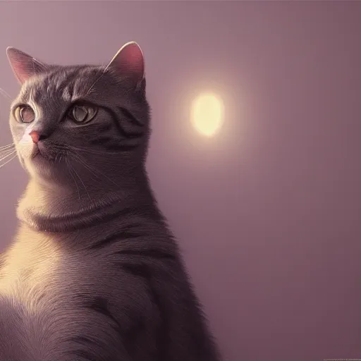 Prompt: a high detail photograph of a cat, high detail cinematic lighting, 8k, establishing shot, photorealism, cgcosiety, trending on artstation, by greg rutkowski