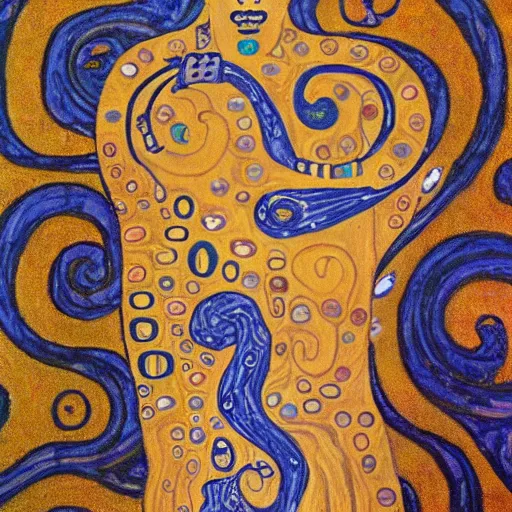 Prompt: illithid in the style of Gustav Klimt