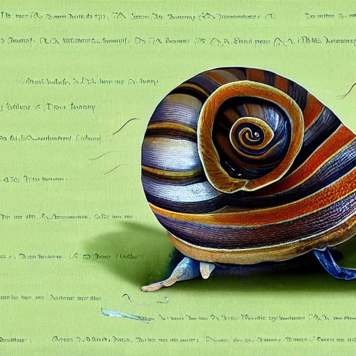 Prompt: A demonic snail