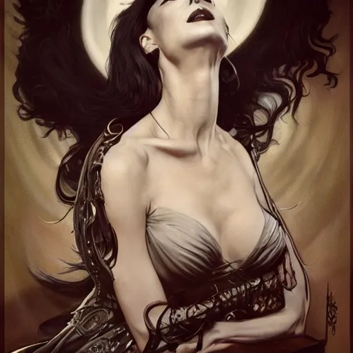 Prompt: ultra realistic illustration, deanna troi as death of the endless, the sandman, intricate, elegant, highly detailed, digital painting, artstation, concept art, smooth, sharp focus, illustration, art by artgerm and greg rutkowski and alphonse mucha