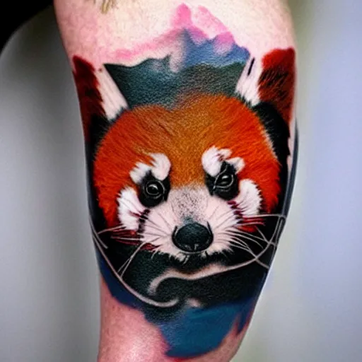 Image similar to a tattoo of a red panda