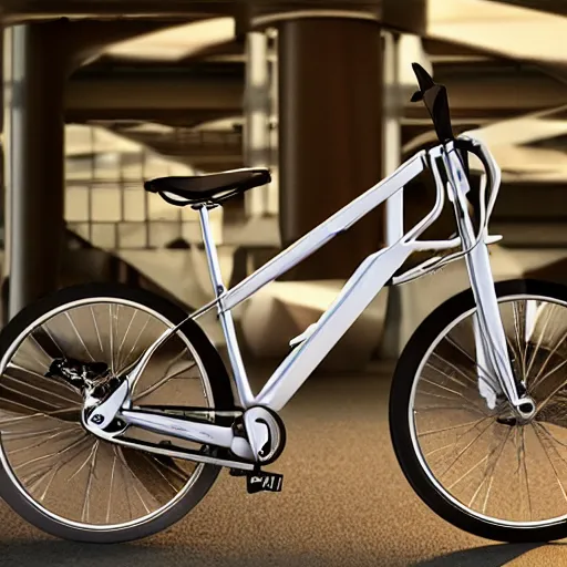 Image similar to planetary bicycles for travelling through space, global illumination