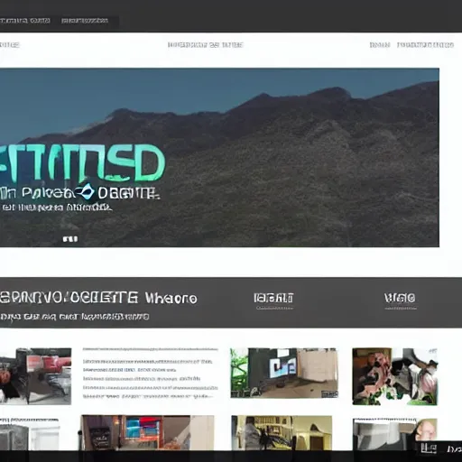 Prompt: Screenshot of a really well designed interactive 3D Website