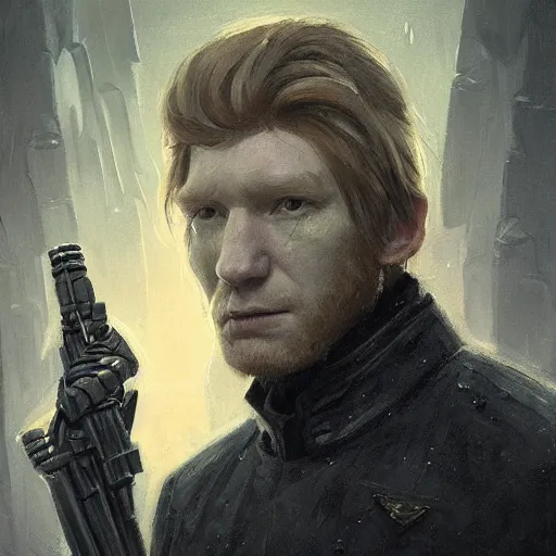 Prompt: portrait of a man by greg rutkowski, looks like domhnall gleeson, evil ennergy, wearing admiral uniform of the corellian confederation, arrogant and sinister attitude, star wars expanded universe, he is about 3 0 years old, highly detailed portrait, digital painting, artstation, concept art, smooth, sharp foccus ilustration, artstation hq