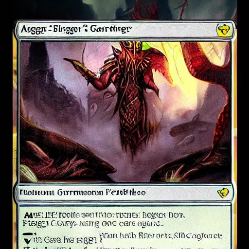 Image similar to sin gorger magic the gathering card art