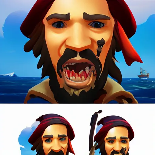 Image similar to painting jack the pirate on sea of thieves game avatar hero smooth face median photoshop filter cutout vector behance hd by jesper ejsing, by rhads, makoto shinkai and lois van baarle, ilya kuvshinov, rossdraws, illustration, art by ilya kuvshinov and gustav klimt