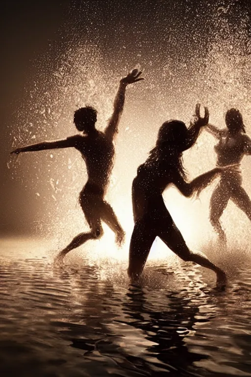 Prompt: water human dancing, cinematic lighting, extremely detailed, photorealistic