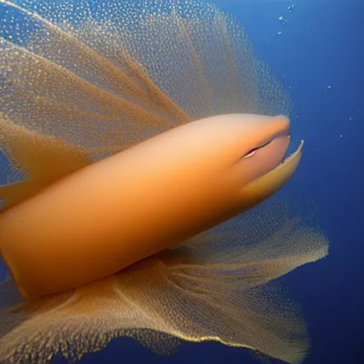 Prompt: underwater bigfin squid found footage real photography