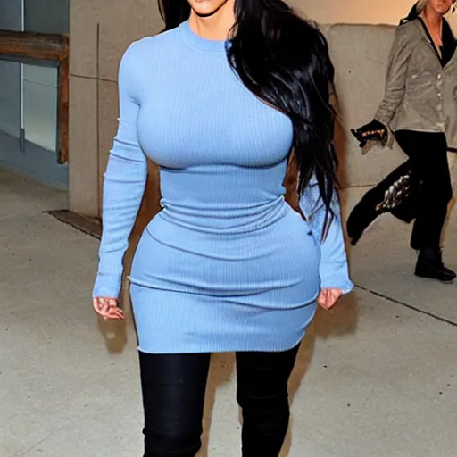 Prompt: Kim Kardashian with six arms and six legs,