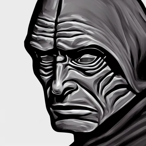 Image similar to digital painting of a dark lord of the sith, very realistic