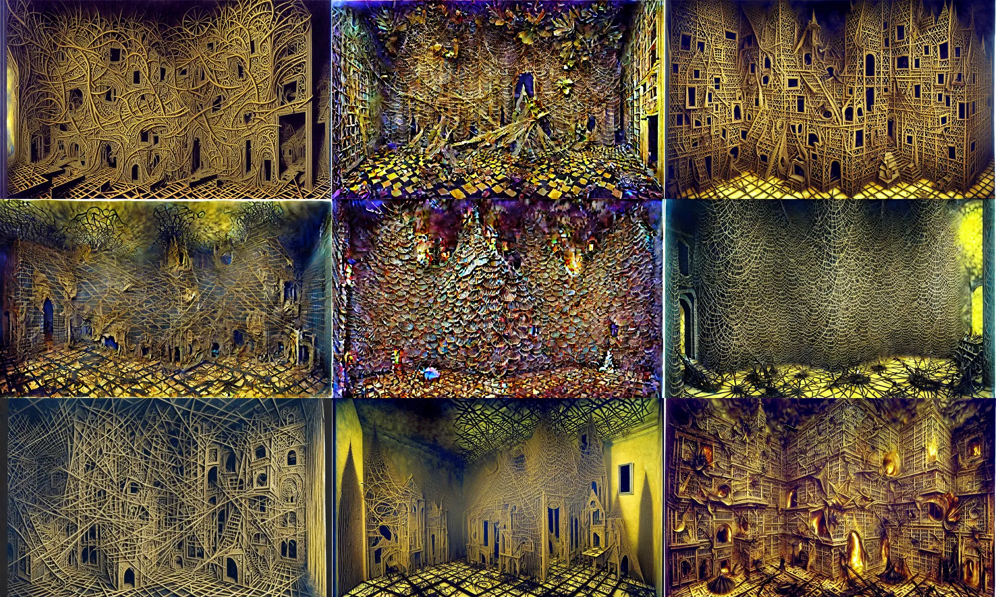 Prompt: burned to the ground, 1 3 3 4 building, jungle, kirigami, dichromatism, paradox, volumetric light, insanely detailed and intricate, hypermaximalist, elegant, ornate, hyper realistic, super detailed, by remedios varo uranga aw 8 df 7 9 g