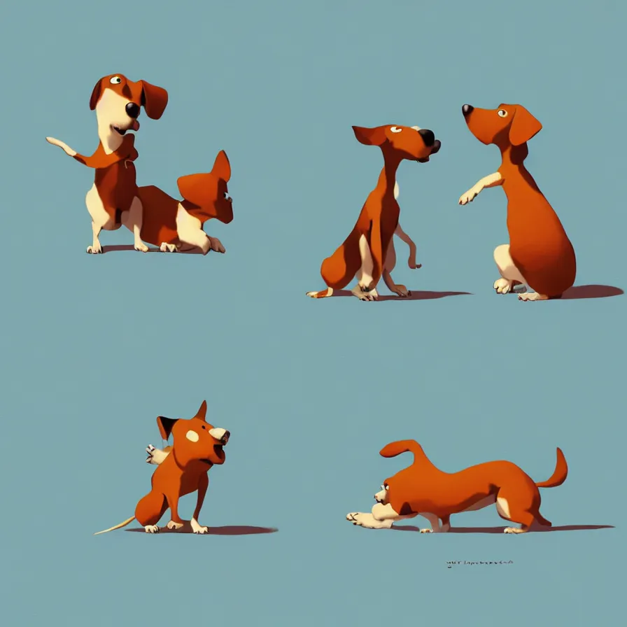 Prompt: Goro Fujita illustrating A dog on a flat background, art by Goro Fujita, sharp focus, highly detailed, ArtStation