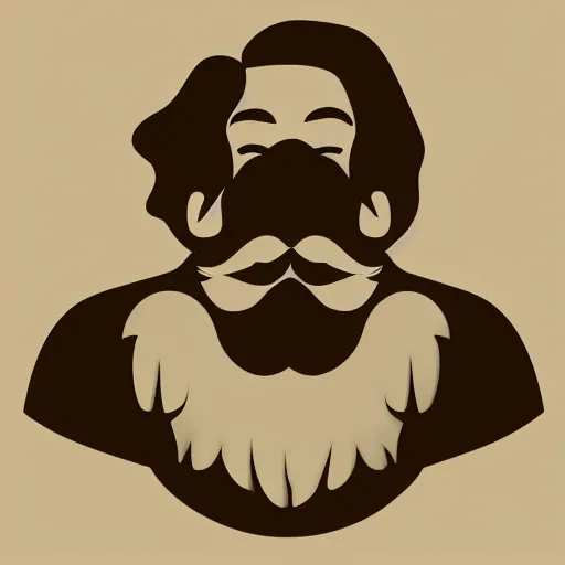 Prompt: bearded man turns bowl on woodlathe, vector art