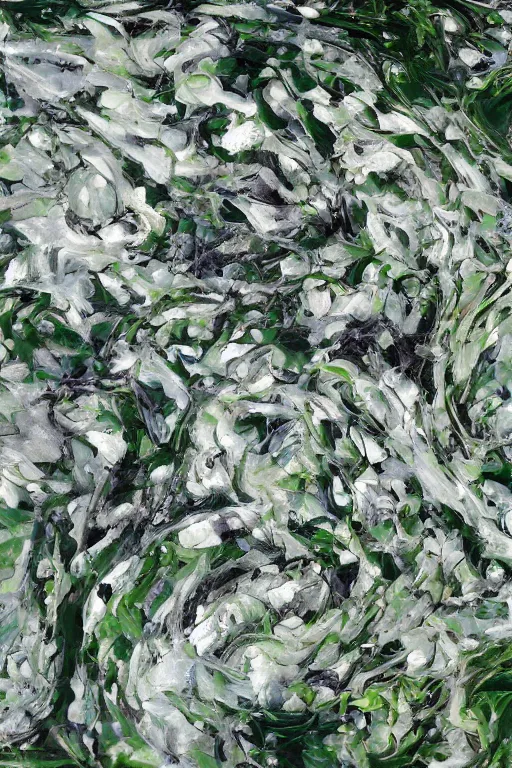 Image similar to abstract art splash paint, green black. fantasy, digital painting, hd, detailed.