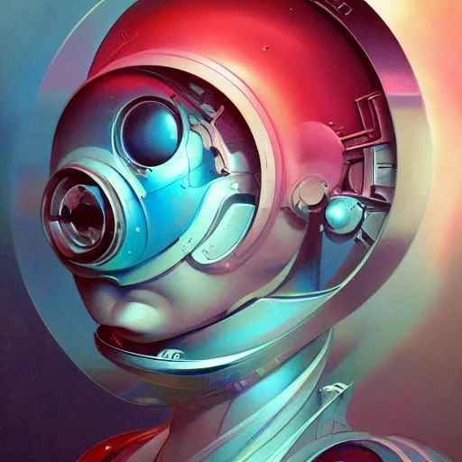 Image similar to scifi futurism automaton minimalism chrome by peter mohrbacher art Hajime Sorayama airbrush hyperrealism model abstract shatter fragments cubism futurism pastel blue soft flat minimal minimalism portrait face jackson pollock ukiyo-e lithograph mark ruthko swirl escape noise shimmer glow paint