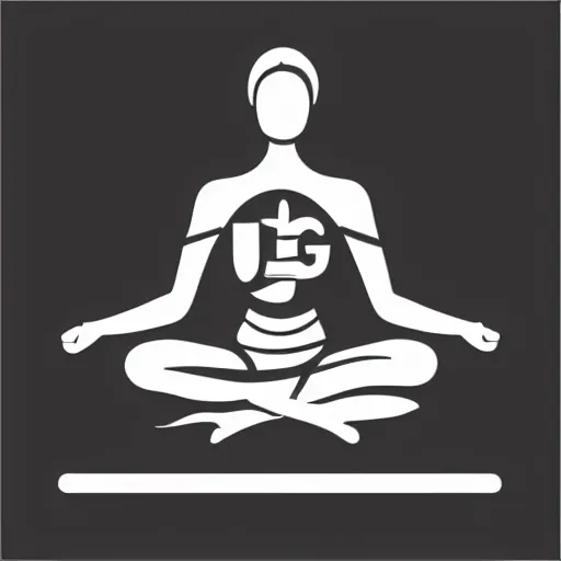 Image similar to black and white corporate logo female silhouette yoga pose