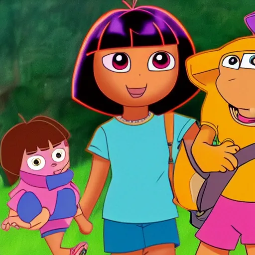 Image similar to dora the explorer horror episode