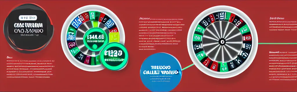 Image similar to infographic of a casino wheel seen from top in trendy webdesign style