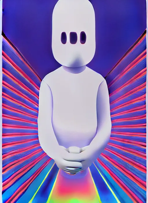 Image similar to ghost by shusei nagaoka, kaws, david rudnick, airbrush on canvas, pastell colours, cell shaded, 8 k