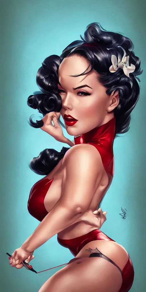 Image similar to pinup by artgerm