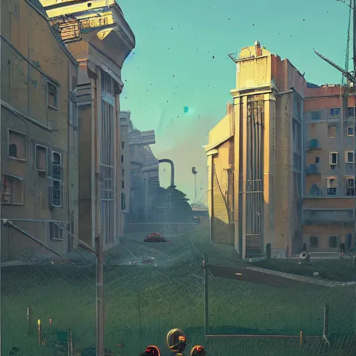 Prompt: rome in the year 2 0 7 7 by simon stalenhag