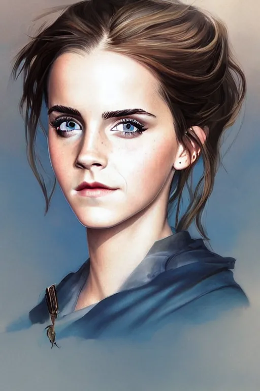 Prompt: emma watson with big eyes, beautiful eyes, blue eyes, green eyes, lovely eyes, red eyes, glowing eyes, by artgerm and greg rutkowski