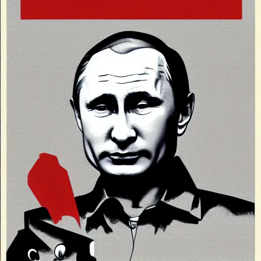 Prompt: vladimir putin but he is a potato as soviet union communist propaganda poster