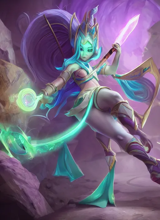 Prompt: soraka with magic wand on her hand healing the ones harmed, from league of legends, green aura from her wand, hyper detailed, digital art, trending in artstation, cinematic lighting, studio quality, smooth render, unreal engine 5 rendered, octane rendered, art style by klimt and nixeu and ian sprigger and wlop and krenz cushart