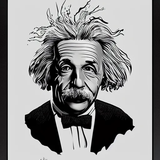 Image similar to portrait of einstein by petros afshar, hyper real, laurie greasley, jc leyendecker and singer sargent