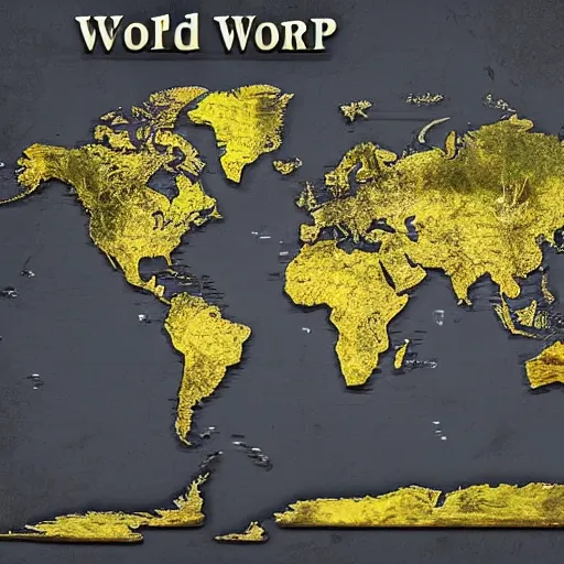 Image similar to world map after flood