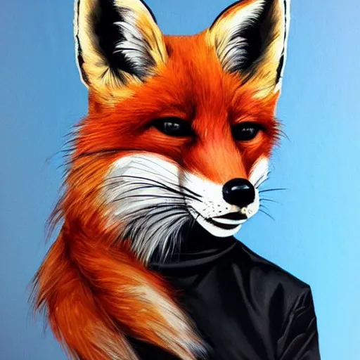 Prompt: portrait of a royal fox by Sandra Chevrier, trending on Artstation