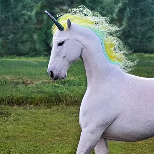 Image similar to horse unicorn hybrid.