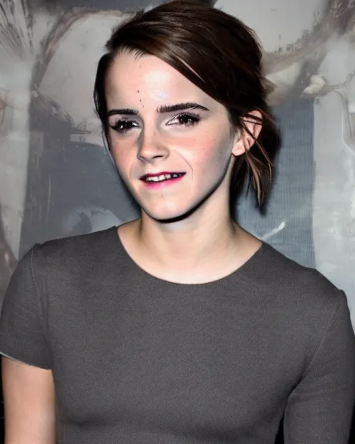 Prompt: emma watson as a borderlands psycho