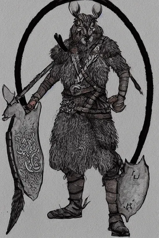 Prompt: full body character concept art of Seohaid of the Murine Hordes, a La Tene Culture Celtic chieftain and warrior, resplendent and proud of bearing. Has a one-eyed rat as a familiar. Eoghaill is the leader of an Comlagh Naomh a group of Iron Age Celtic mercenaries. high quality high detail realistic painting in the style of Angus McBride, Rebecca Guay, and Michael William Kaluta.