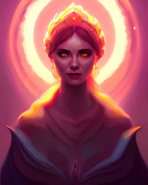 Prompt: dragon priestess portrait by sylvain sarrailh, anato finnstark, artstation, radiant halo of light