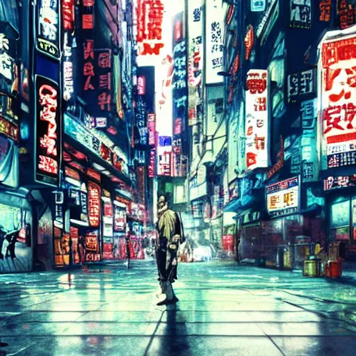 Image similar to Inside a gang hideout, cyberpunk Shibuya, Smoke, wide angle, cinematic shot, highly detailed, cinematic lighting , photorealistic, 8K, created by Hideaki Anno + Katsuhiro Otomo +Rumiko Takahashi