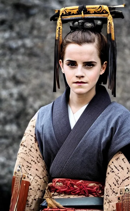 Image similar to emma watson as an ancient samurai