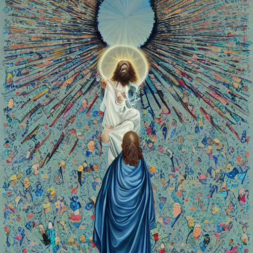Prompt: the transfiguration of jesus christ, an ultrafine detailed painting by james jean
