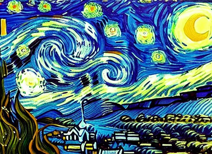 Image similar to close up still, starry night and a sea, beautiful!!!!!!!!! oil painting, trending on artstation, hd, 4 k, million of likes