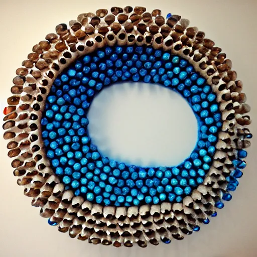 Image similar to ocean wave made of baseballs