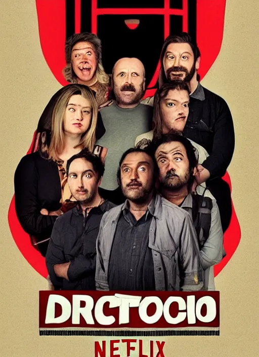 Image similar to poster for a netflix drongo show called drongo, tv show drongo poster