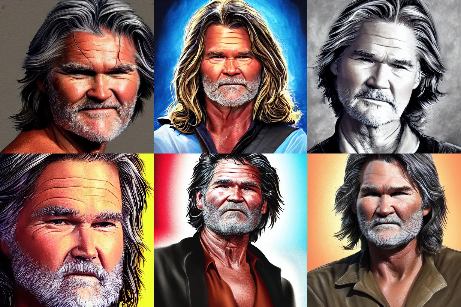 kurt russell, thing, portrait, digital paint, hyper | Stable Diffusion ...